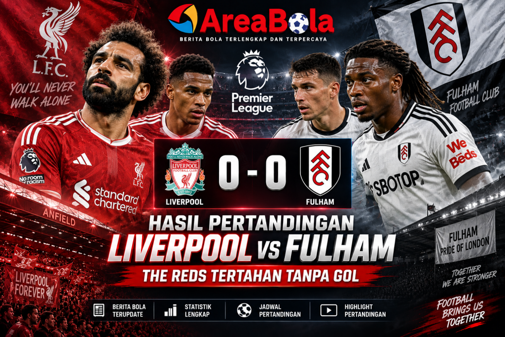 Hasil Liverpool vs Fulham 0-0: The Reds Tertahan | Areabola